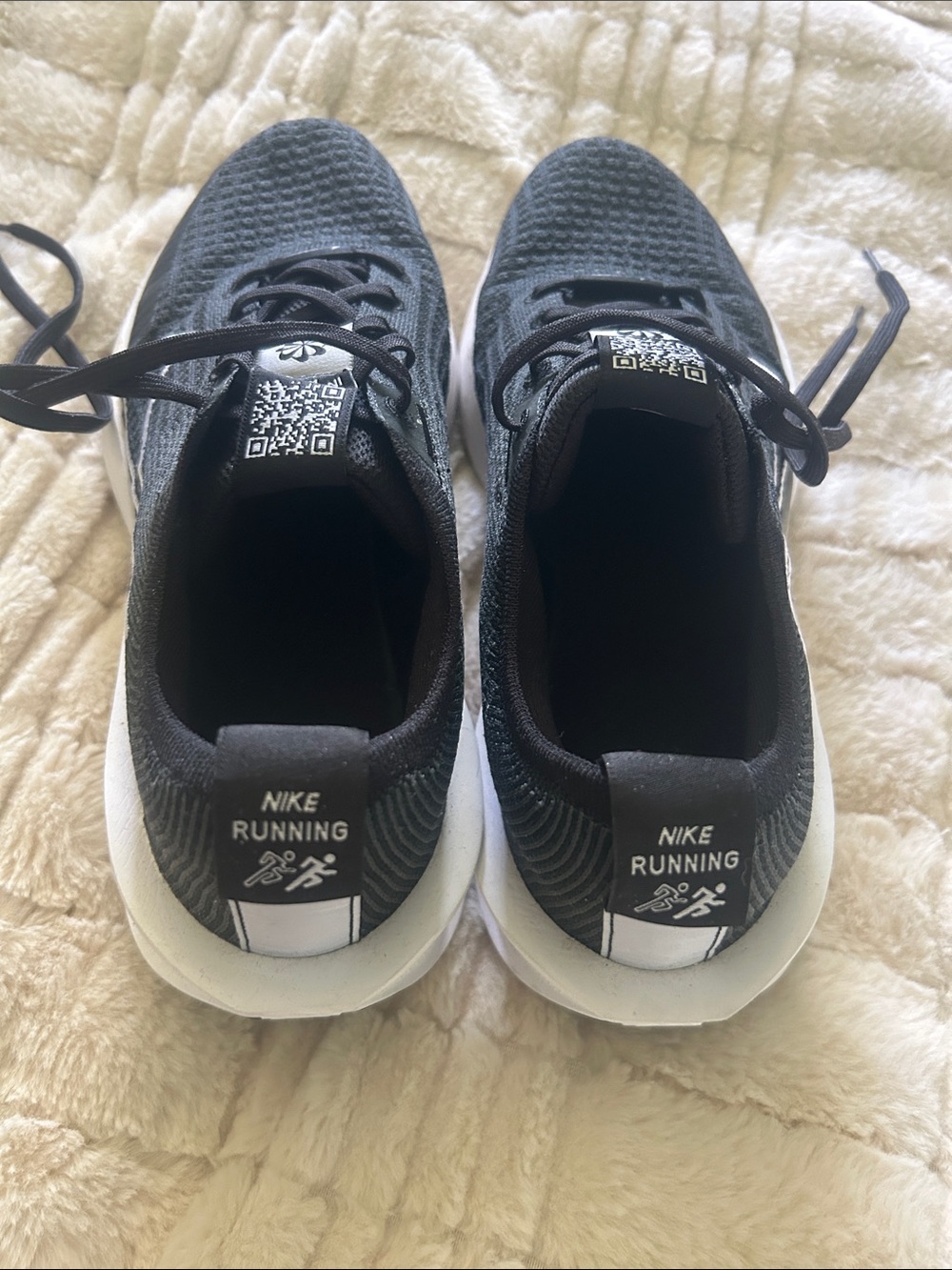 Nike Black and White Interact Run Women's Athletic Sneakers - Picture 3 of 8